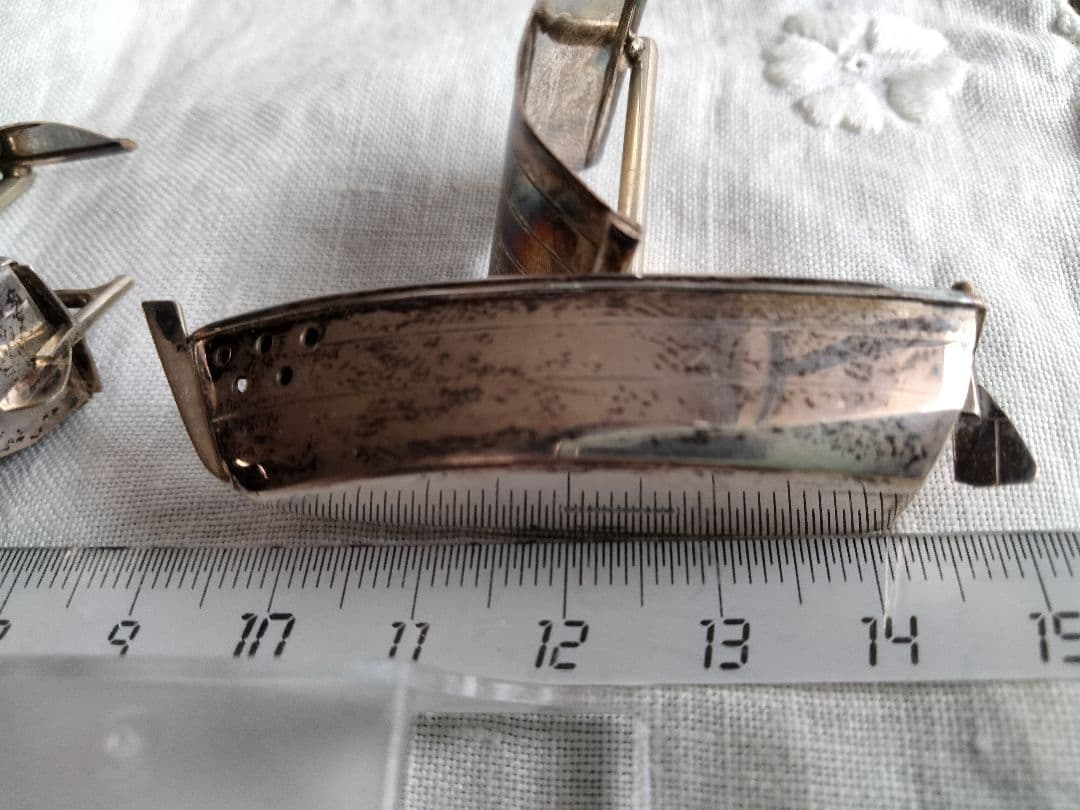 最終価格、日本製、工芸品、シルバーテ−ブルウェアー帆掛け船、二艘セット