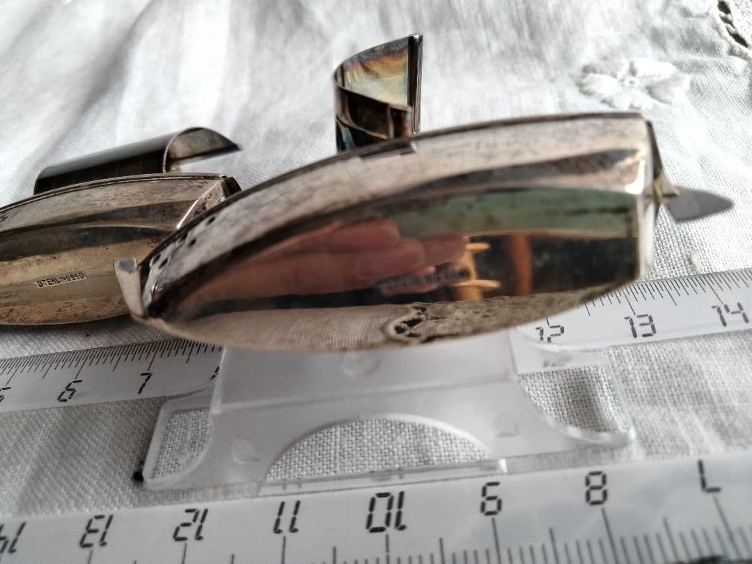 最終価格、日本製、工芸品、シルバーテ−ブルウェアー帆掛け船、二艘セット