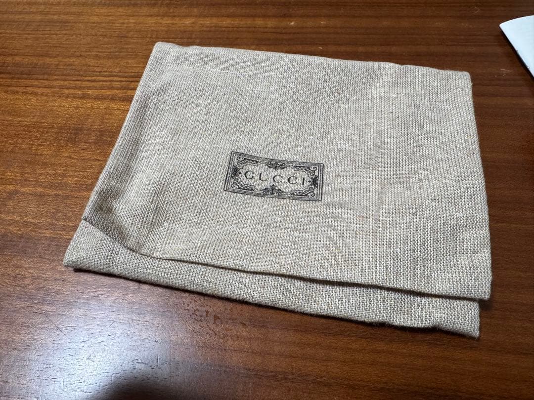 【正規品】GUCCI ブラックレザー 三つ折り財布