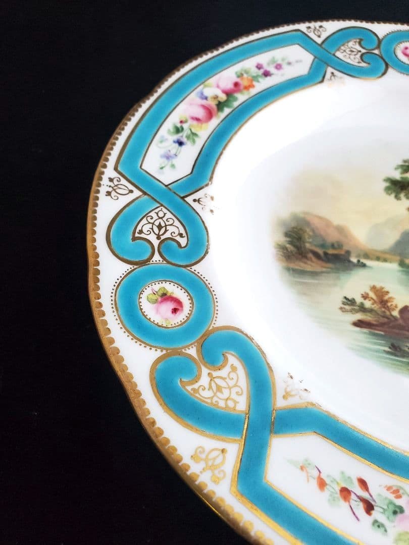 19世紀後半頃 ハンドペイントの絵皿 B