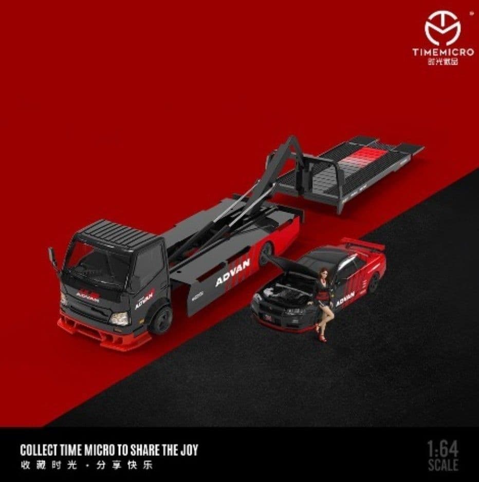 TimeMicro 1/64 H300 フラットベッド 積載車 アドバン R34