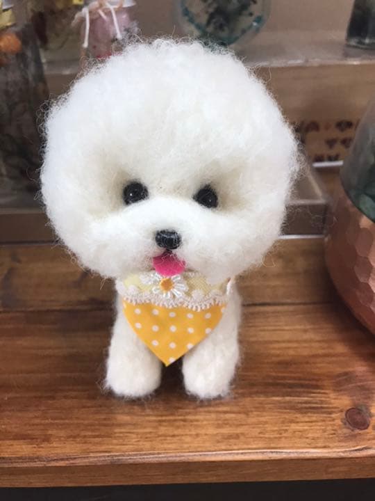 羊毛フェルト　ビションフリーゼ