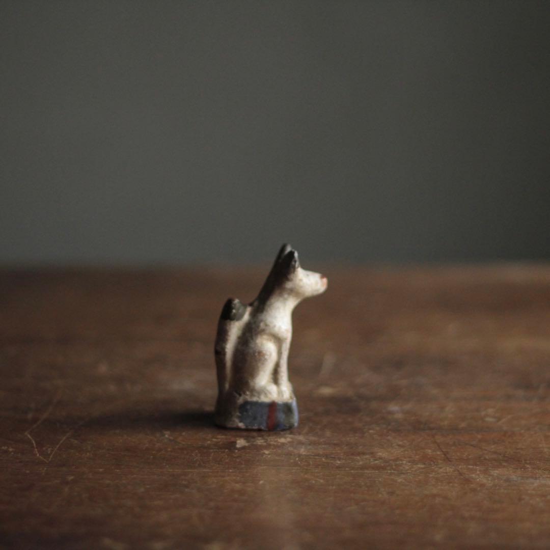 古作 土人形 狐 お稲荷さん 郷土人形 今戸人形 古道具 アンティーク オブジェ