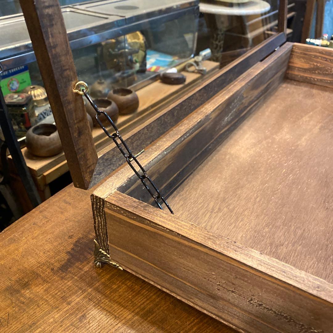 大きめ木製ガラスディスプレイケース