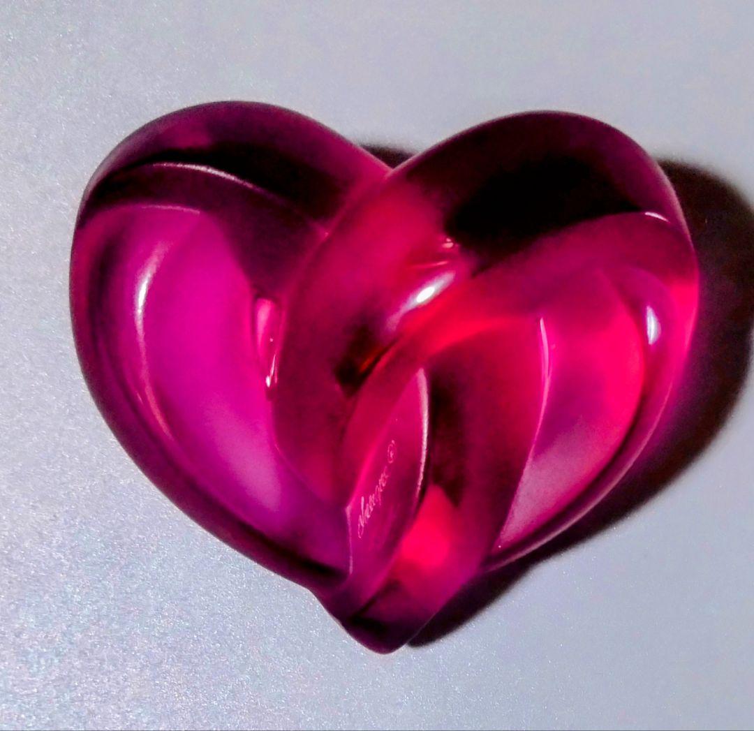 ラリック　LALIQUE ハート　置物　オブジェ　インテリア　クリスタル