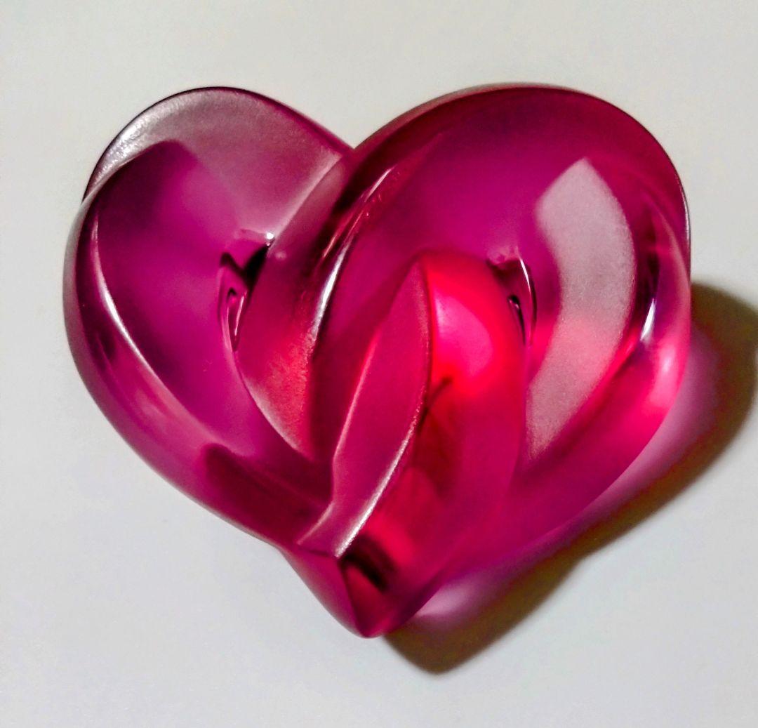 ラリック　LALIQUE ハート　置物　オブジェ　インテリア　クリスタル