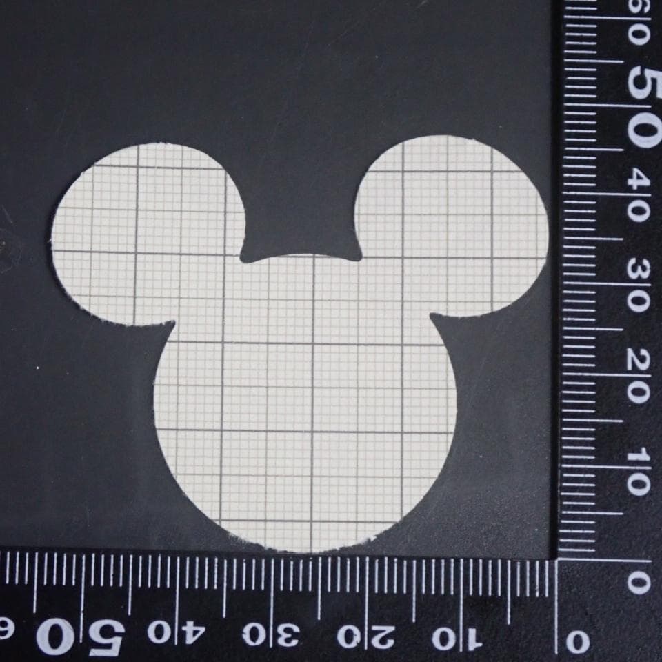 【難有】ミッキーマウス ミッキー クラフトパンチ 顔 約5.5×4.8㎝