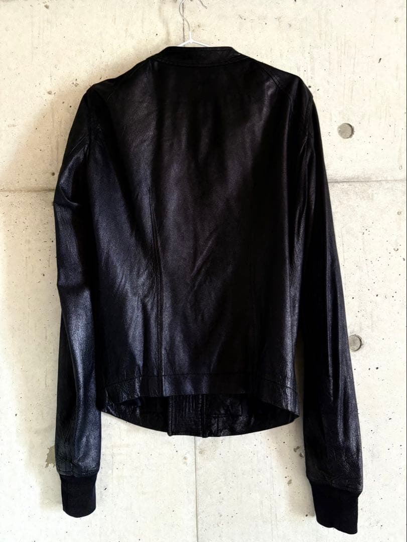 リックオウエンス　デストロイレザージャケット ブリスター　ブラック