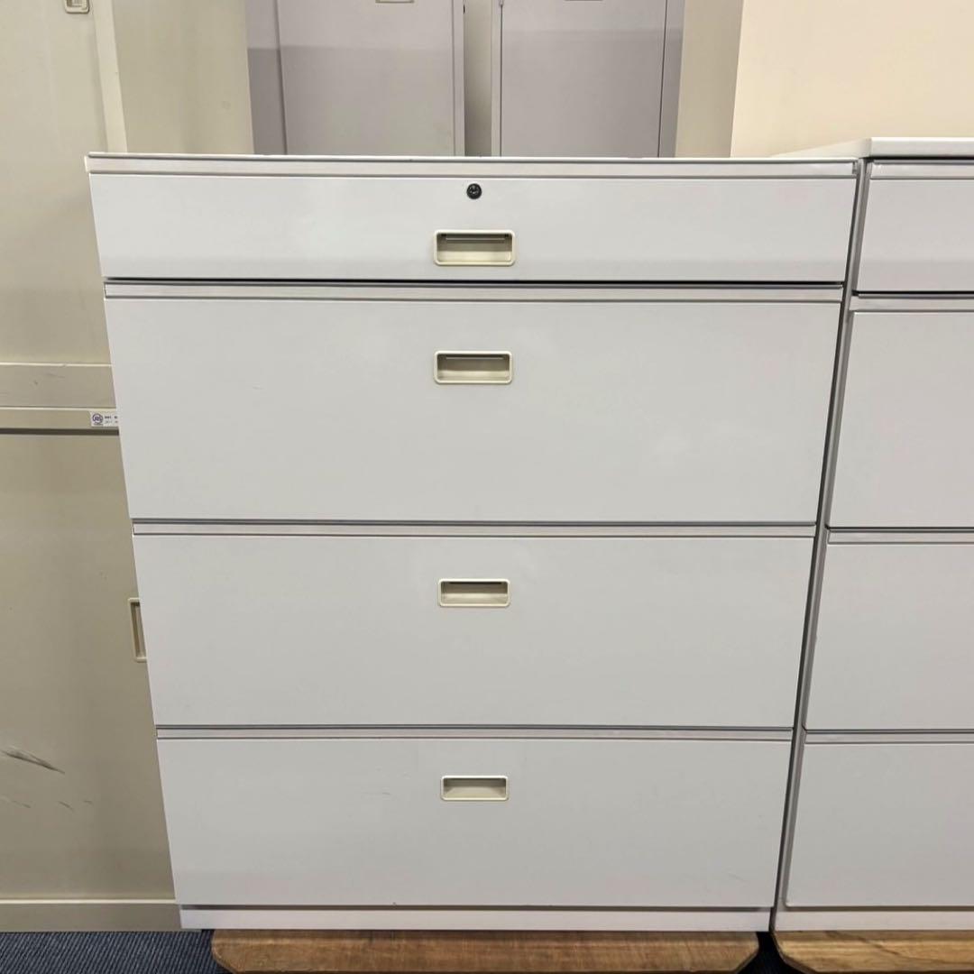 シンラインキャビネット 4段 HFM-109AFS-W9 鍵付き 静岡県富士市発