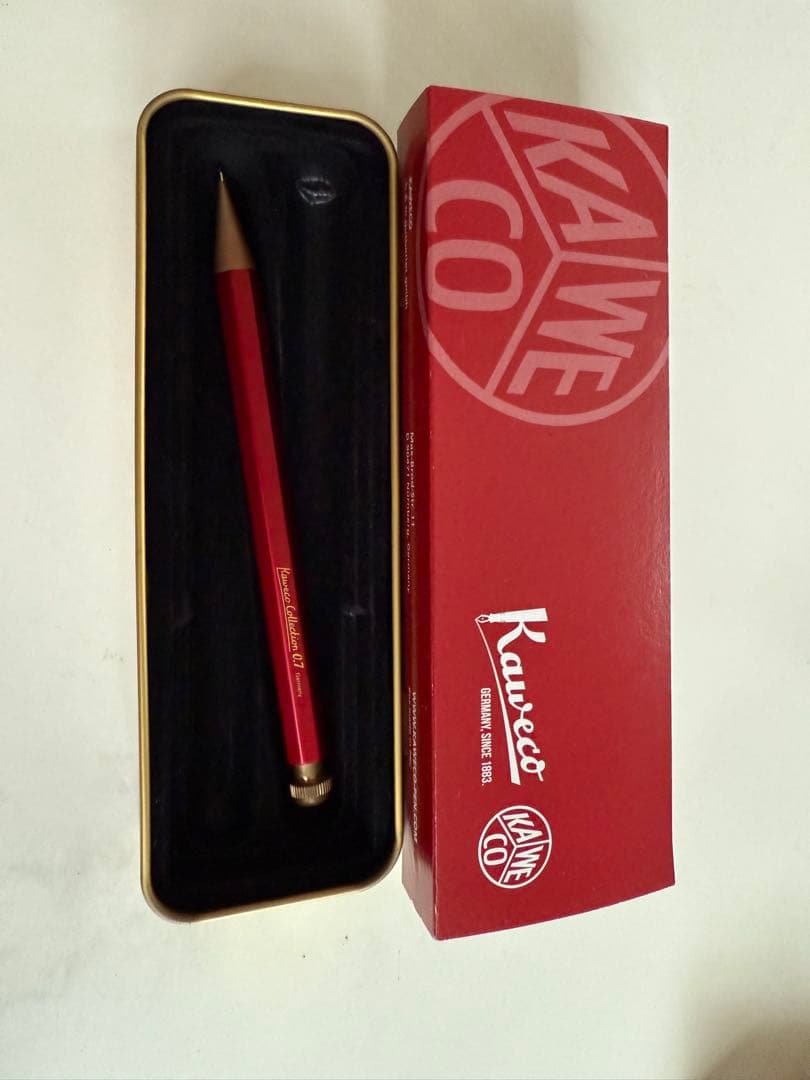 カヴェコスペシャル レッド シャープペンシル 本体 専用ケース付き