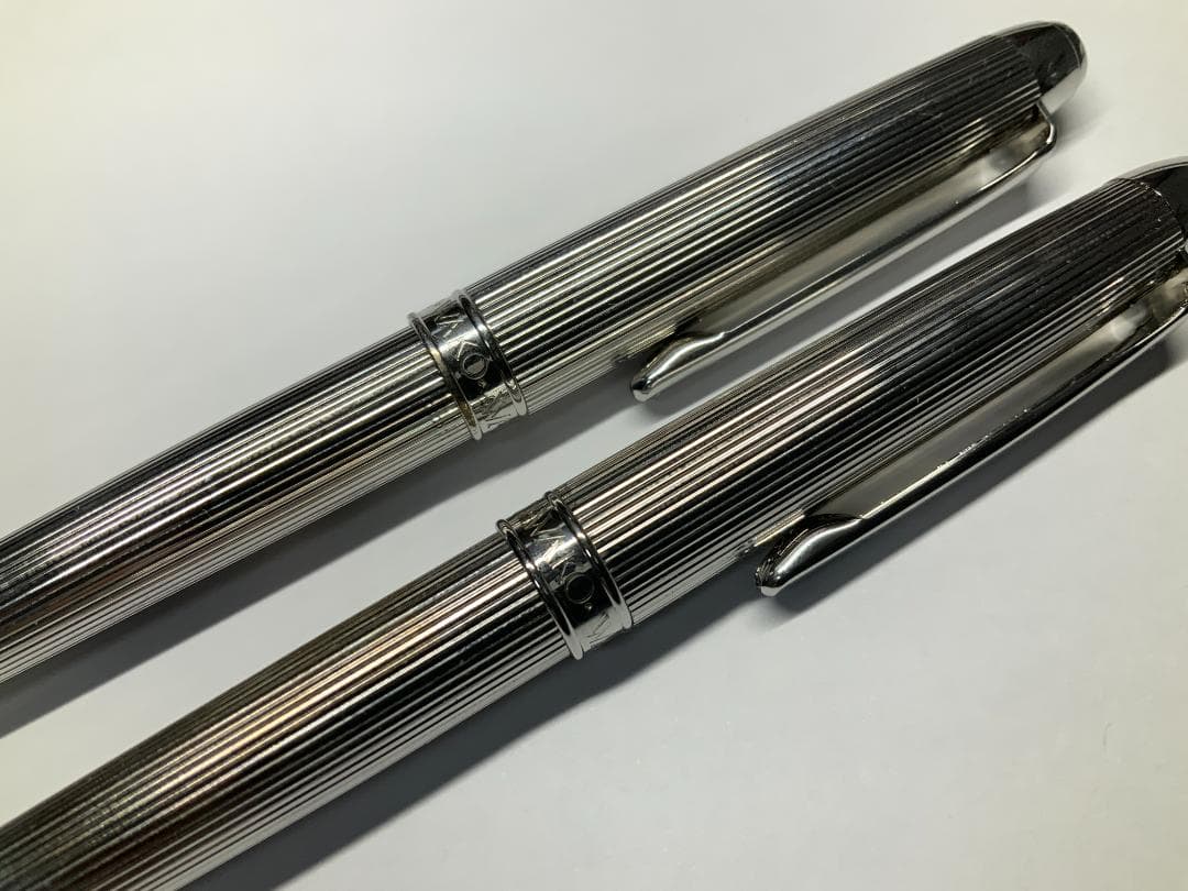 銀座和光 WAKO 銀仕上げ ボールペン シャープペン 2本セット ケース付き