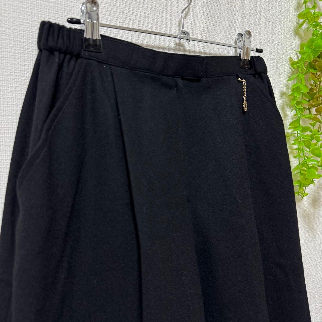 【しーめい様】　　　レリアン◆秋冬用　ウール　ガウチョパン(9 )ブラック