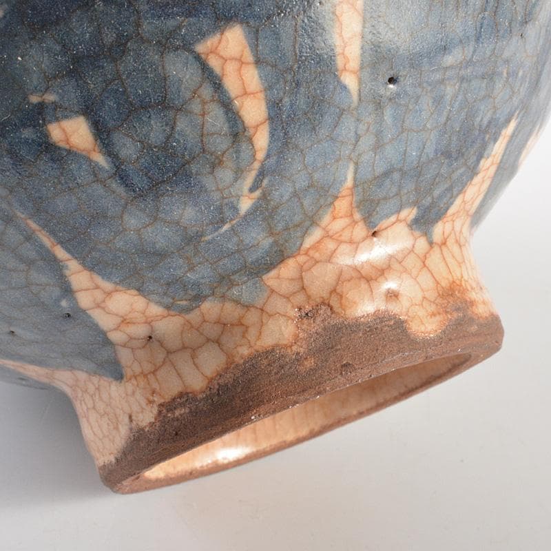 青木木米　聾米造　染付　寿老　茶碗　山本如仙 (八世尾形乾山)識箱　N　6362