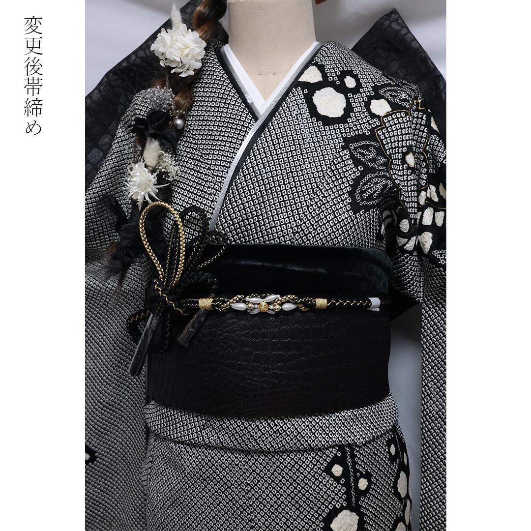 1点のみ！状態良好！170cm成人式振袖5点セット帯新品紫正絹フルセットIK00