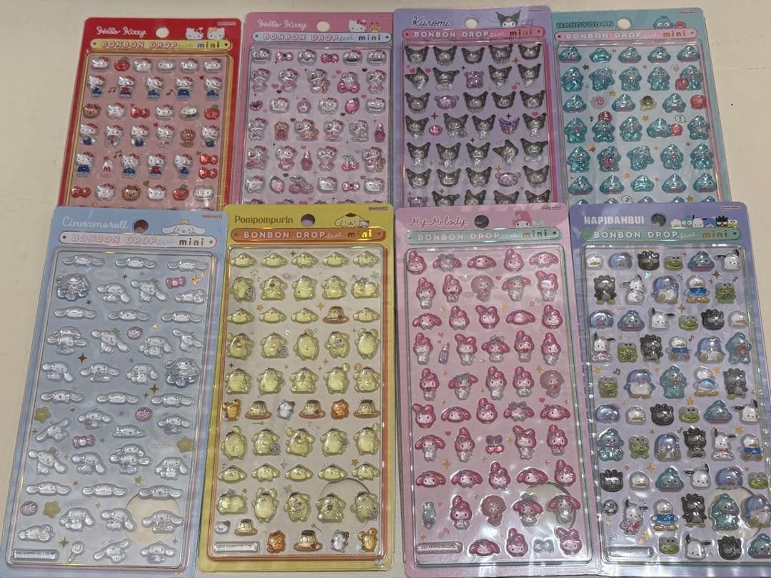 [正規品]ボンボンドロップシール　ミニ　サンリオ　８点セット