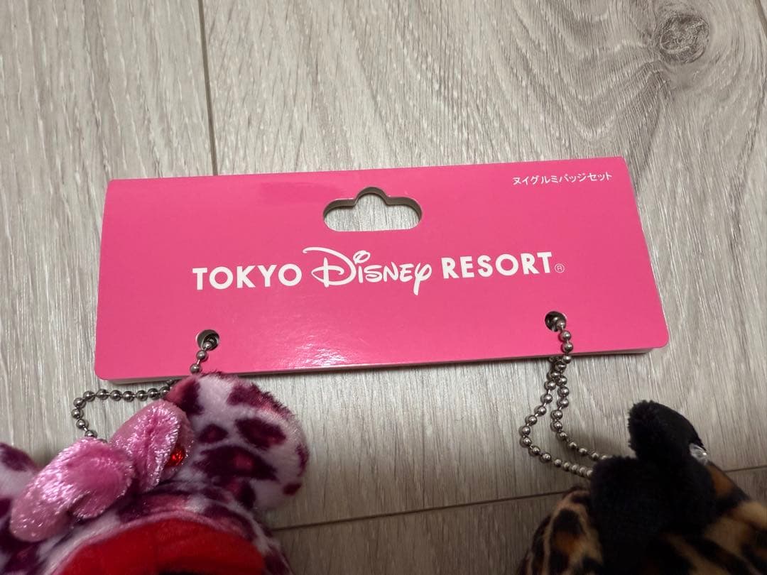 ミニー　デイジー　ぬいぐるみバッジ　ヒョウ柄　ディズニーリゾート　ディズニー