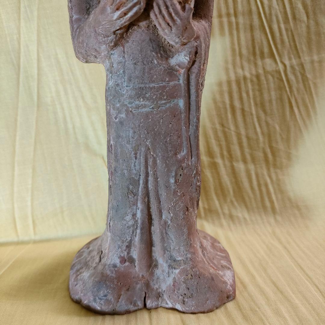 加彩人物俑　中国古陶　古玩　楽人　官女