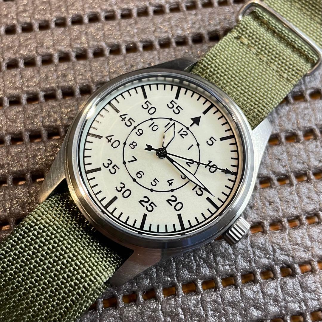 新品 ミリタリーウォッチ ドイツ軍 パイロットウォッチ　全ルミ クォーツ