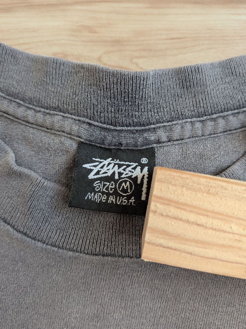 値下げ！Stussy 80s 後期 黒タグ グレー Tシャツ Mサイズ