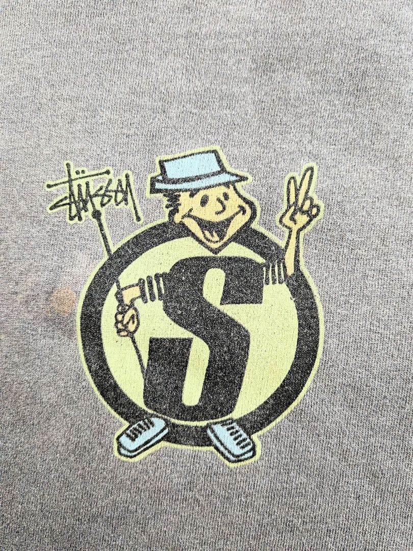 値下げ！Stussy 80s 後期 黒タグ グレー Tシャツ Mサイズ