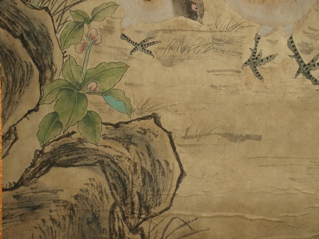 【骨董掛け軸】人物図 中国　五代 肉筆保證 　掛け軸BD314A12-2