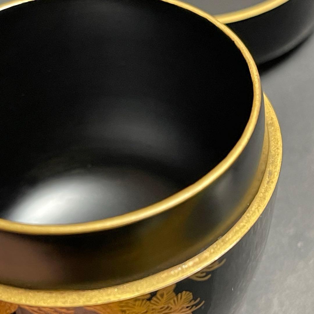 宗祥作　蒔絵　棗　共箱付き　黒