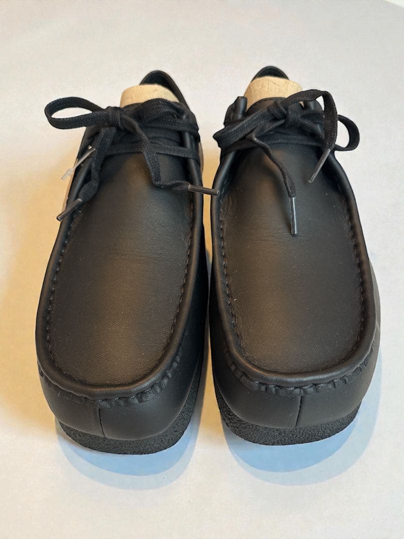 Clarksクラークス ワラビーエヴォウォータープルーフ ブラックレザー27.5