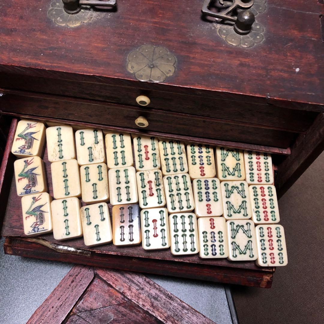 中国古玩 中国製 麻雀 ボードゲーム