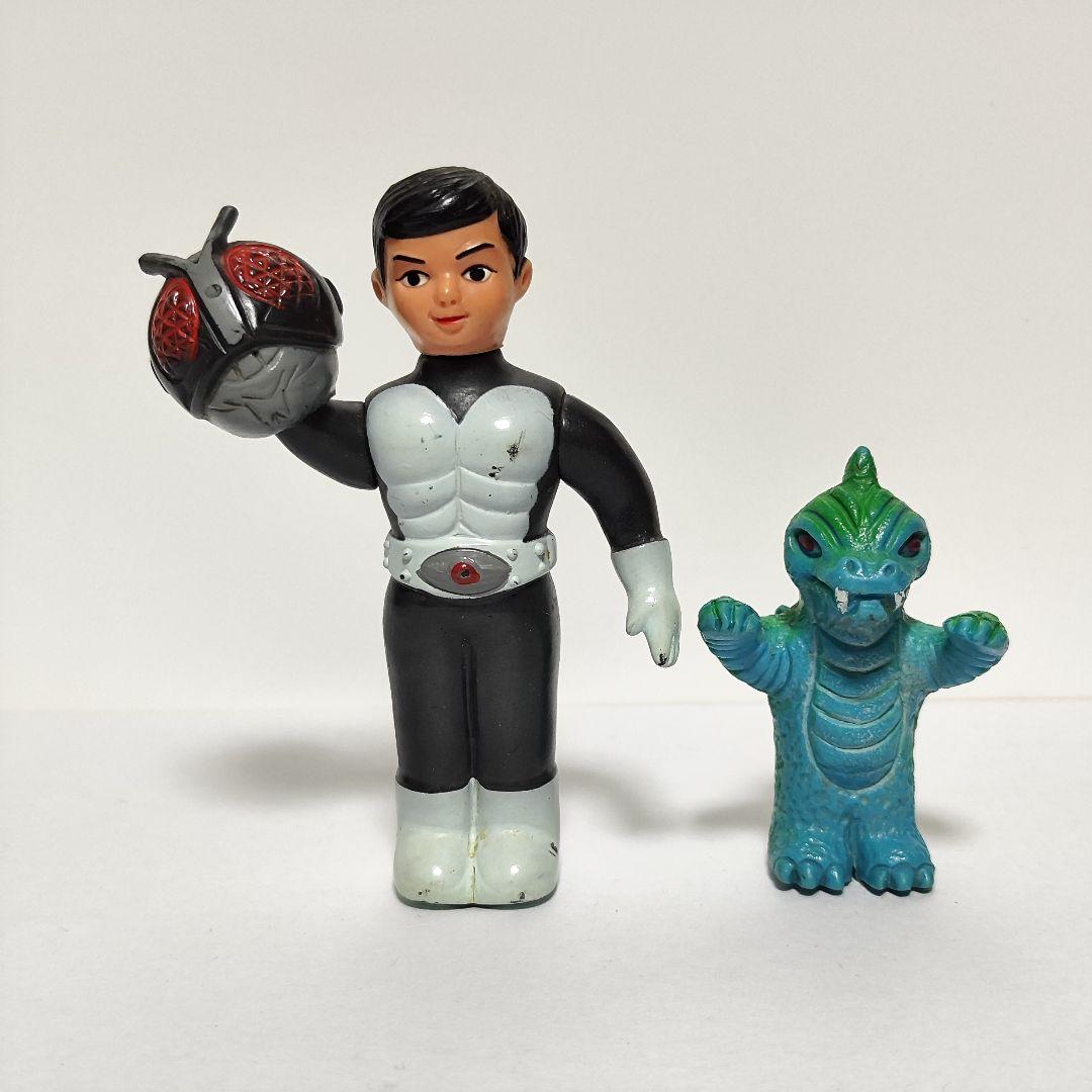 面取れ　ツクダ　仮面ライダー＆トカゲロン指人形セット　当時もの!!