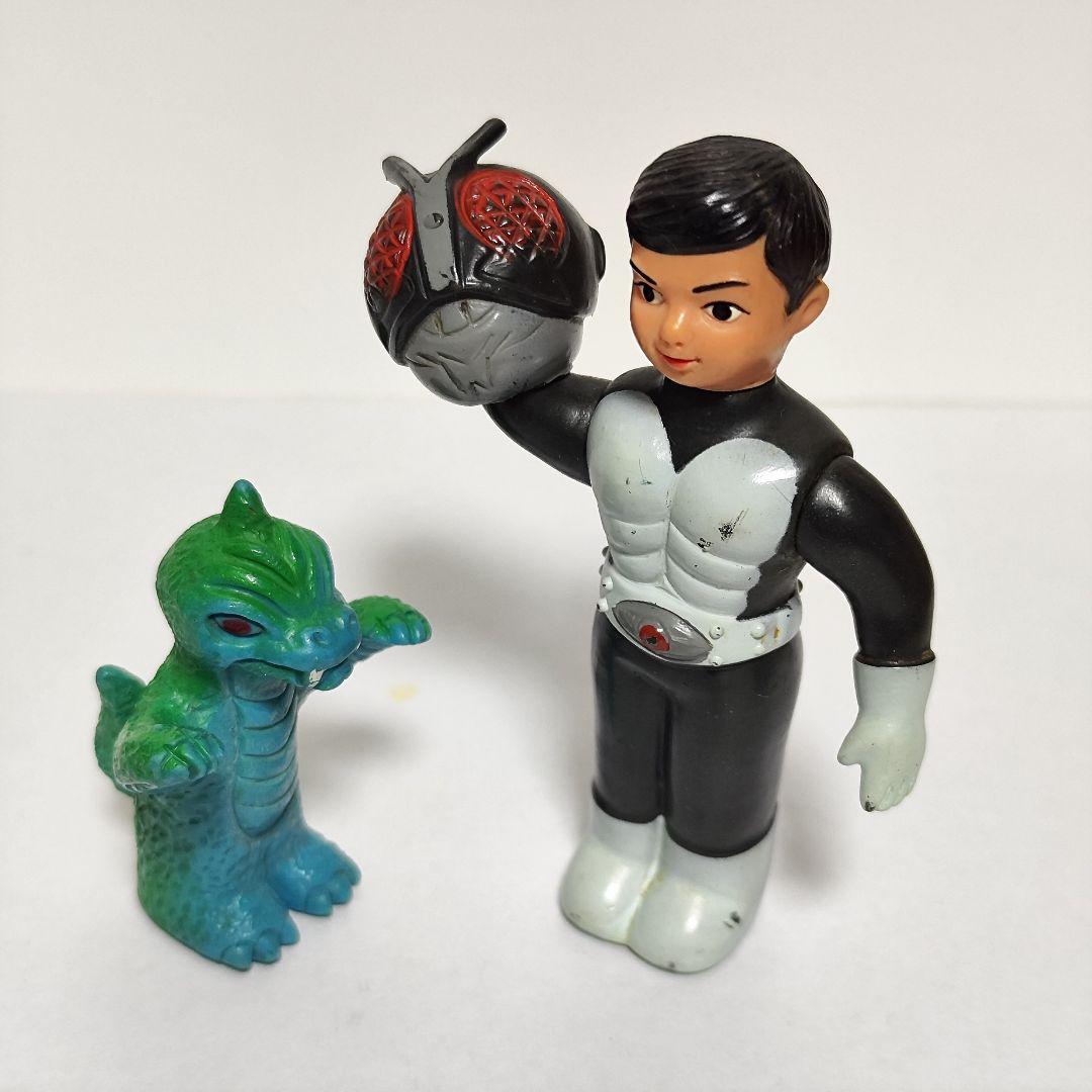 面取れ　ツクダ　仮面ライダー＆トカゲロン指人形セット　当時もの!!