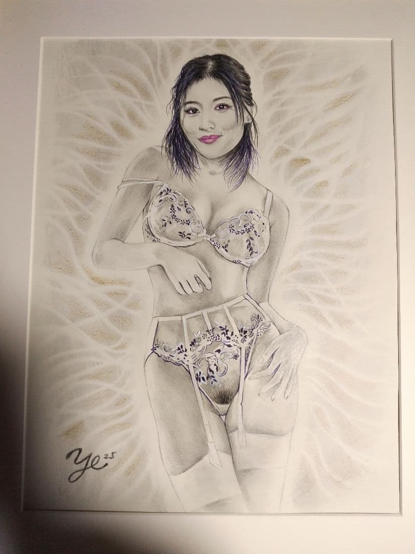 裸婦、美人画、絵画6FしなりS山本英二、真作、額縁、高塚省吾、森本草介。