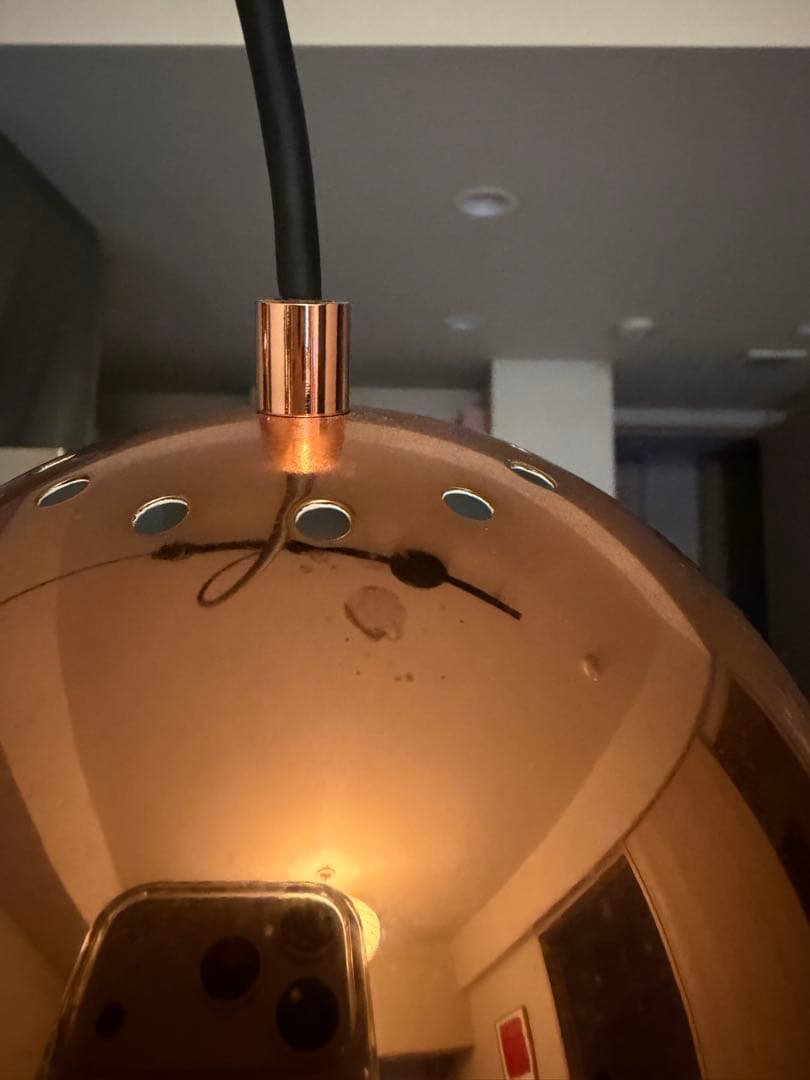 BoConcept Ball ペンダントライトゴールド（2個)&レール　セット