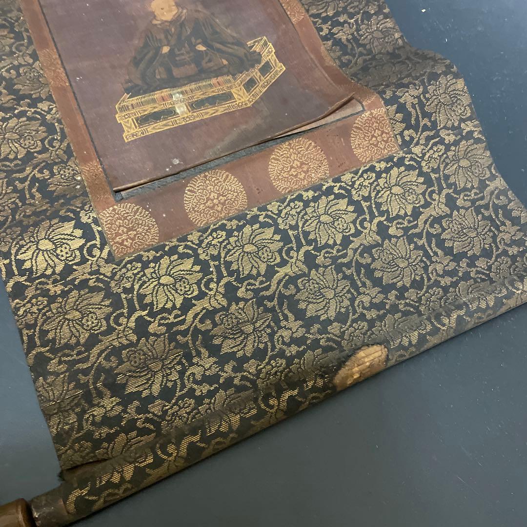 江戸時代　絹本　行信遠慶宿録　掛け軸2個