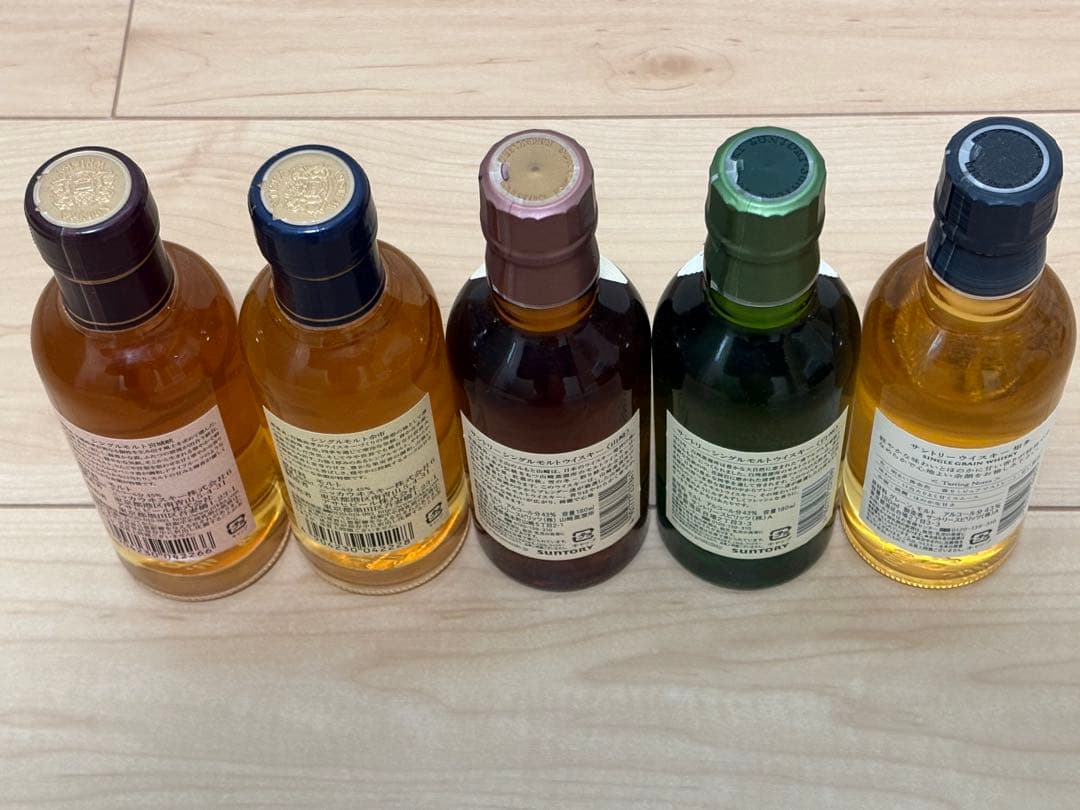 山崎、白州、知多、余市、宮城峡180ml 5本セット