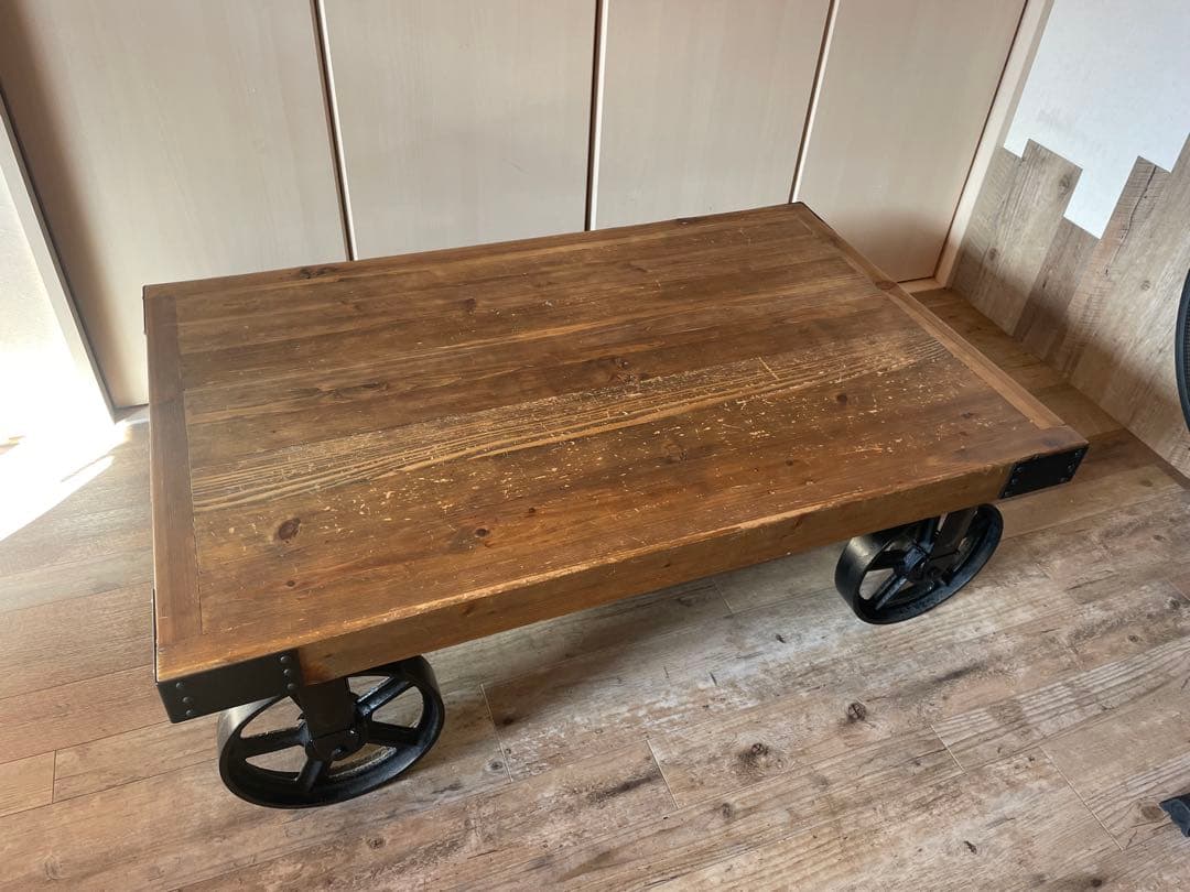 KNOT ANTIQUES ノットアンティークス ローテーブル 車輪