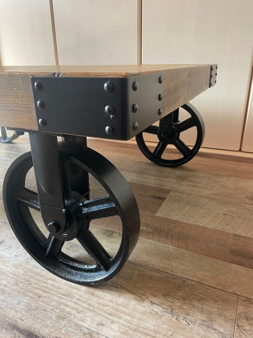 KNOT ANTIQUES ノットアンティークス ローテーブル 車輪