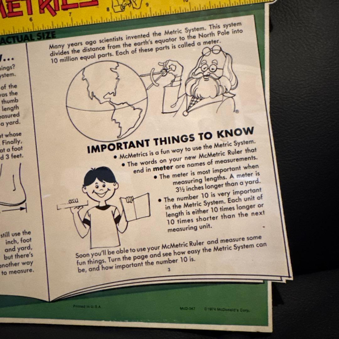 1974年 マクドナルド McMETRICS ストアディスプレイ