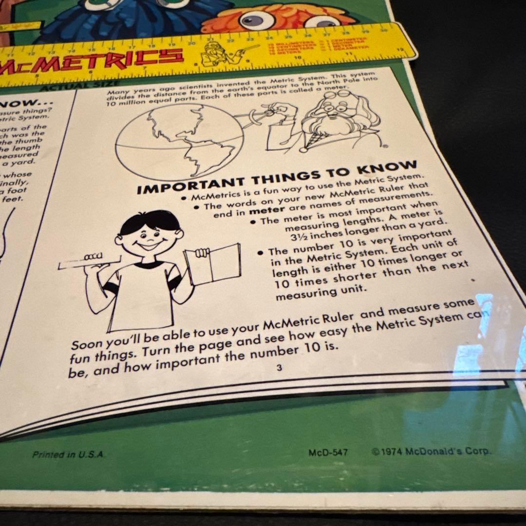 1974年 マクドナルド McMETRICS ストアディスプレイ