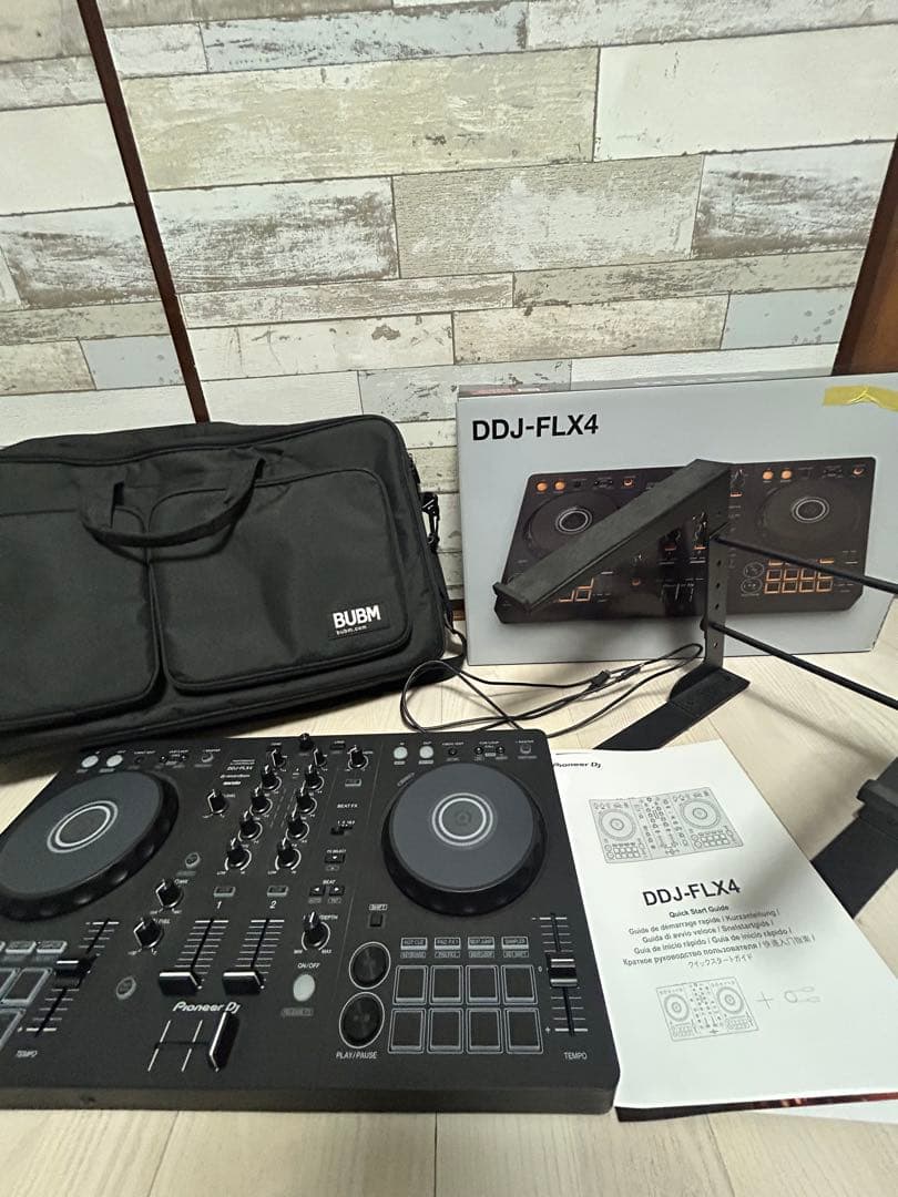 DDJ-FLX4、BUBMバッグ、pcスタンドセット