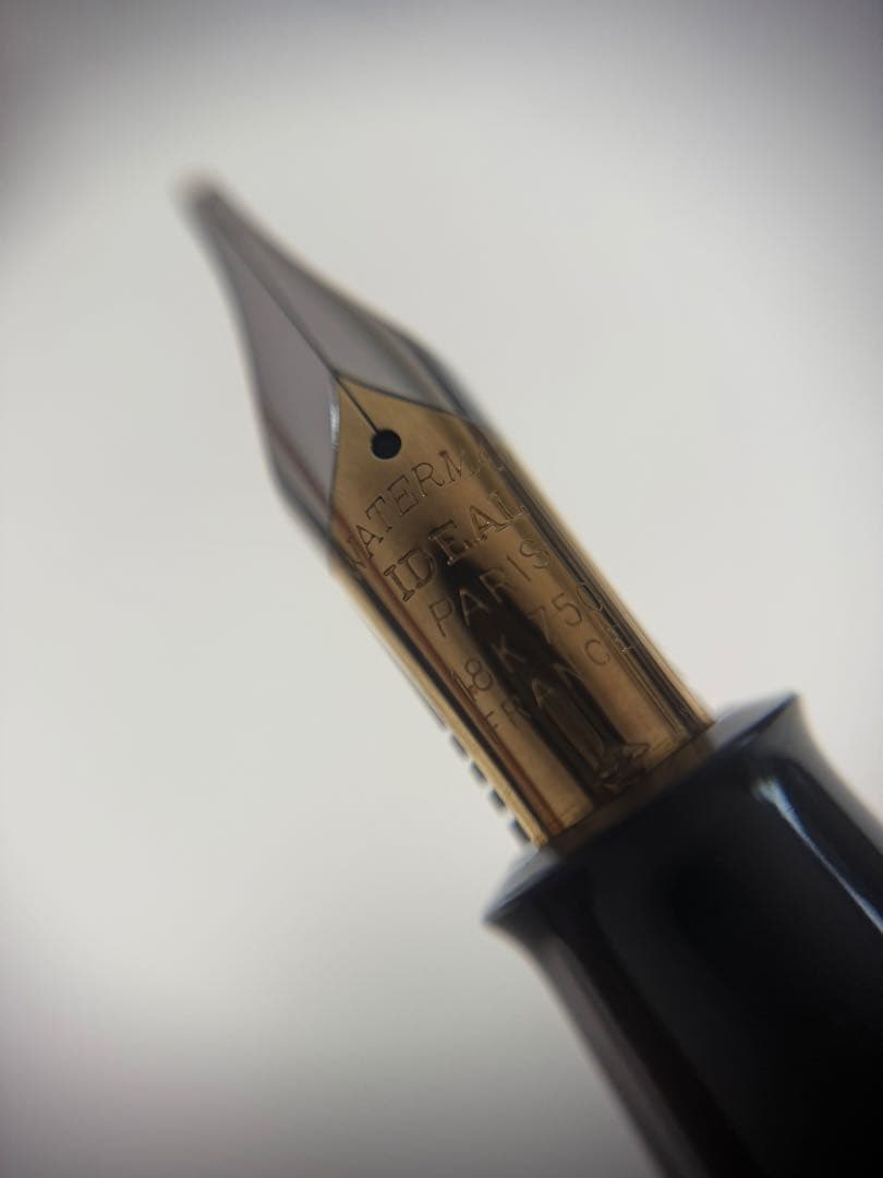 エボナイト、漆日本製、WATERMAN ウォーターマン ペン先 18K 750