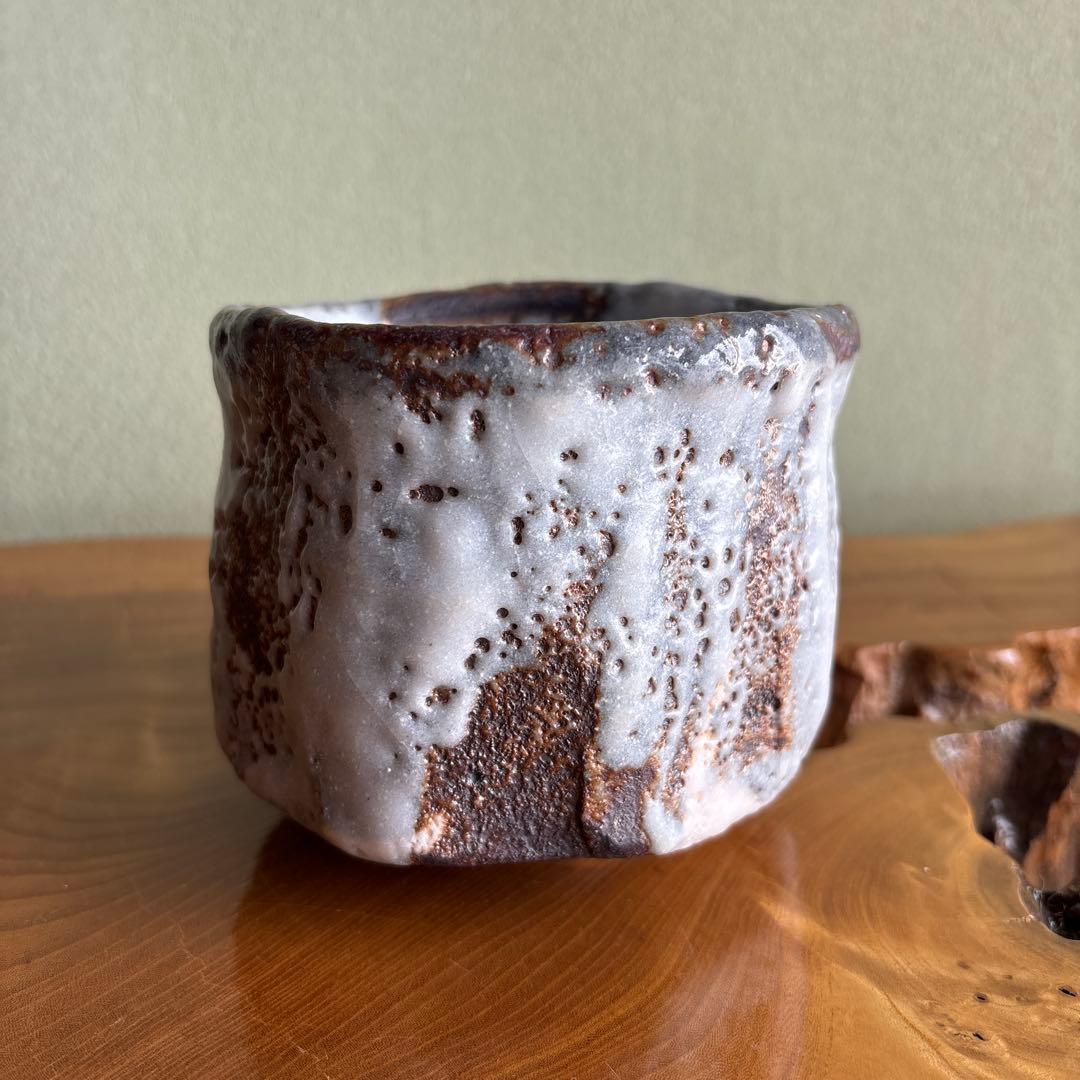 志野焼 小崎一陽造 抹茶碗 茶道具 共箱(54m)