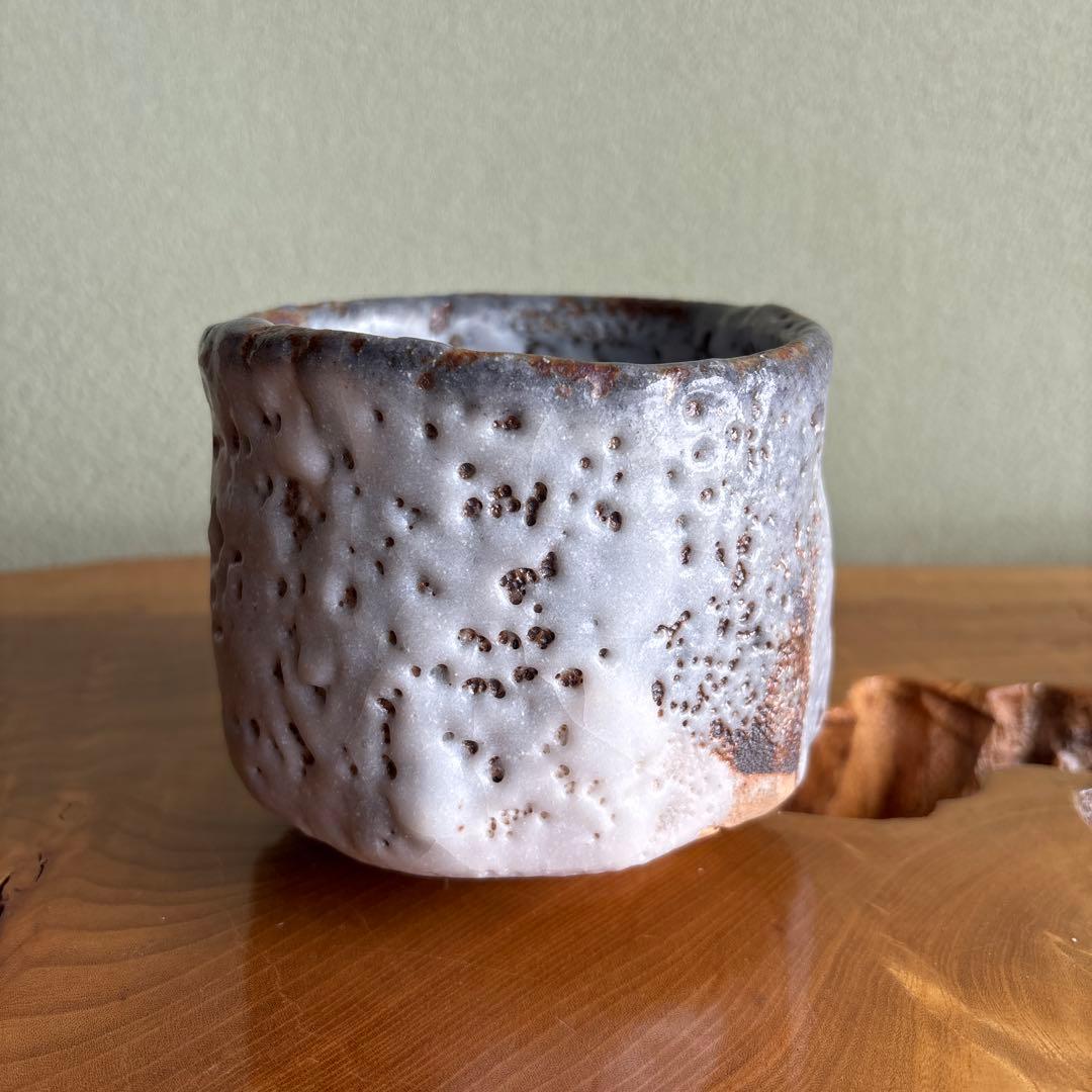 志野焼 小崎一陽造 抹茶碗 茶道具 共箱(54m)