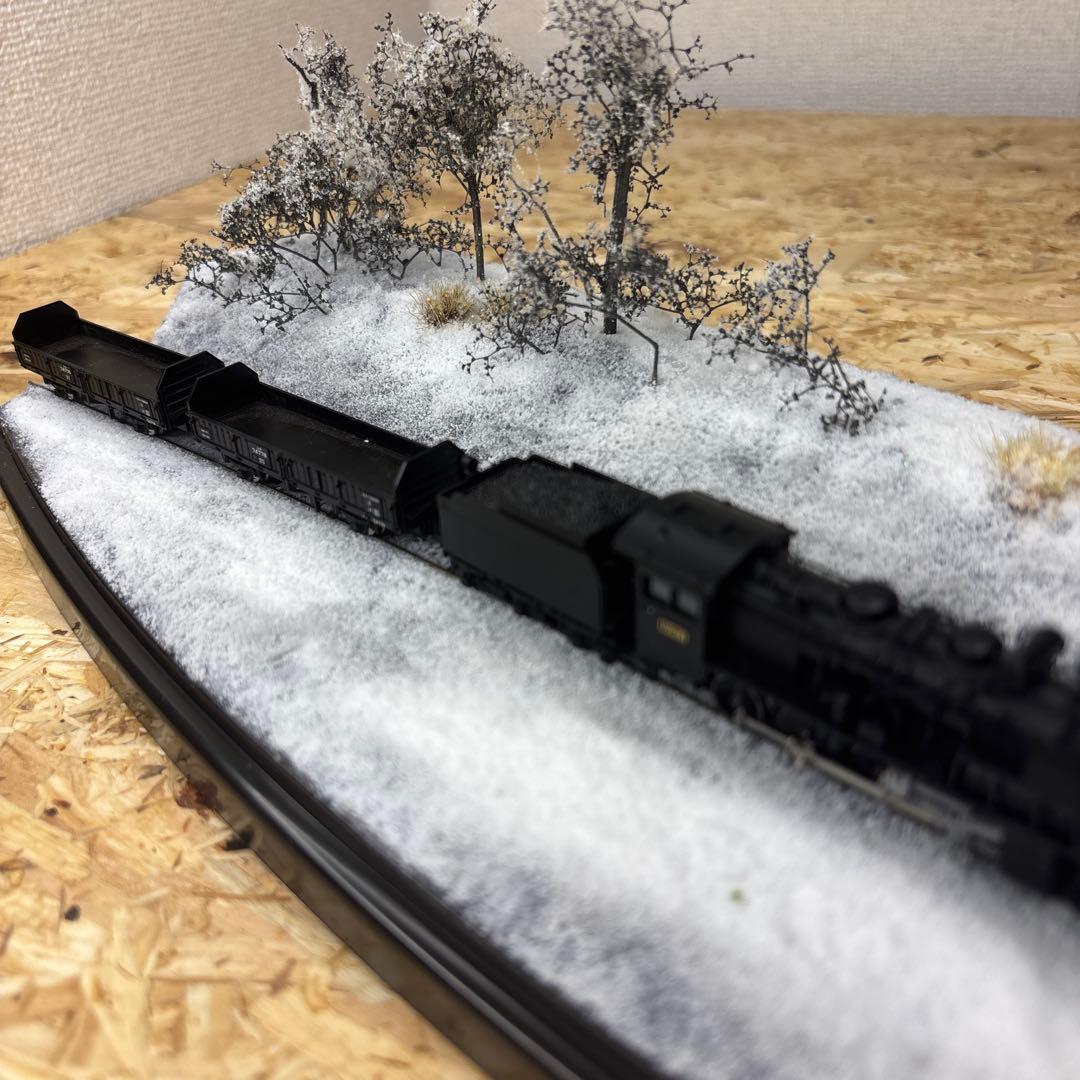【ケースあり】N保管用ジオラマ「白雪の軌道」—静寂に佇む冬景色ベース—