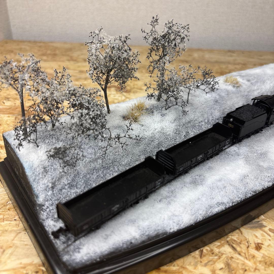 【ケースあり】N保管用ジオラマ「白雪の軌道」—静寂に佇む冬景色ベース—