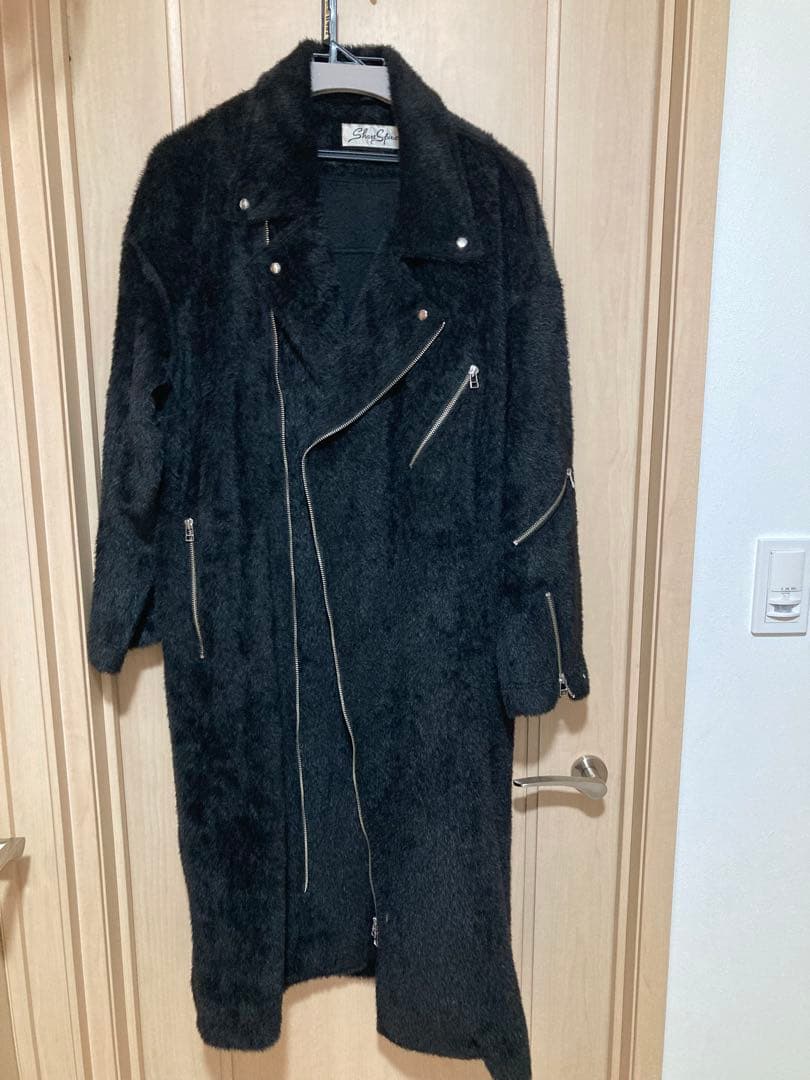 再出品　hydeさん着用　share spirit シャギー　ライダース　コート