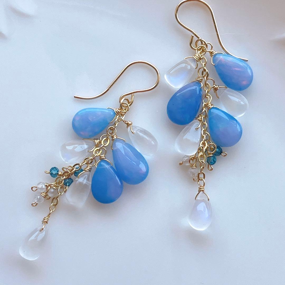 プルメリア◆ウォーターメロントルマリン ブレスレット✧14kgf