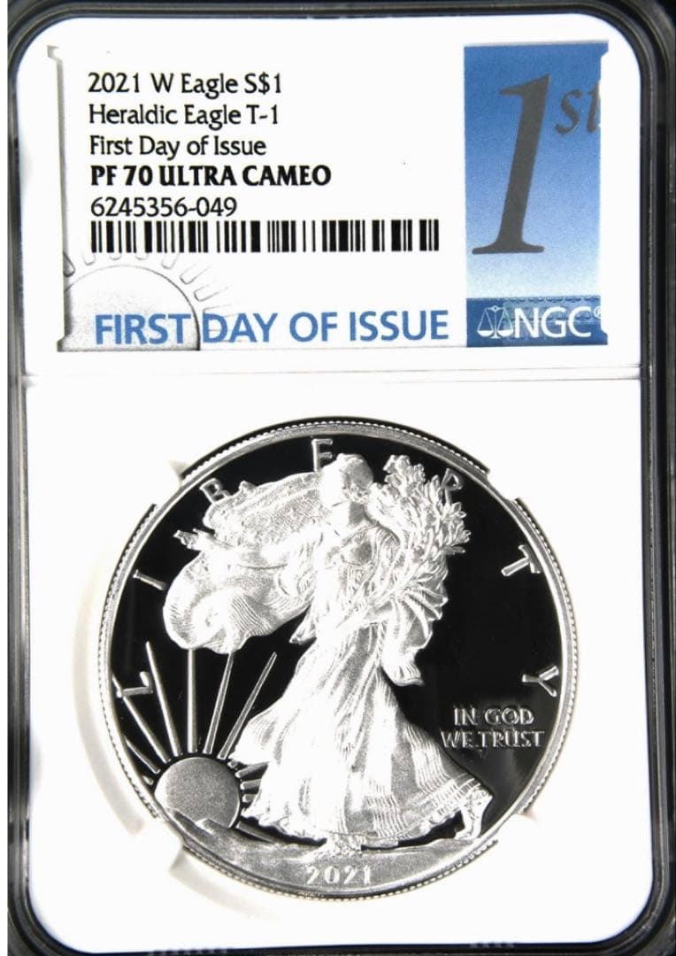 NGC最高鑑定★2021年アメリカ1ドル シルバーイーグル銀貨★PF70UC