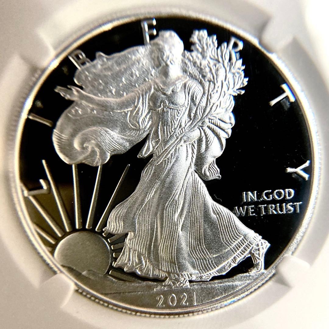 NGC最高鑑定★2021年アメリカ1ドル シルバーイーグル銀貨★PF70UC