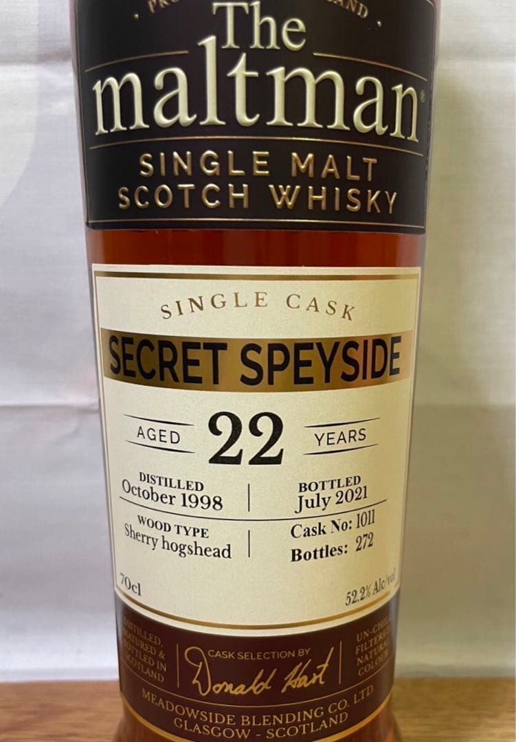 モルトマン マッカラン シークレットスペイサイド22年 シェリーホグスヘッド