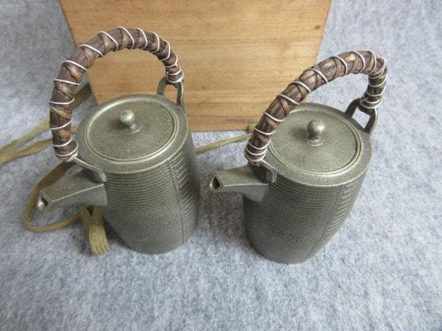 本錫千呂利一対箱付き [B27963]